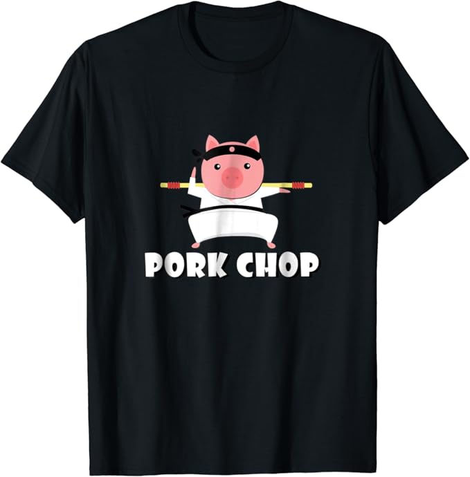 Funny Pun Pig Lovers Pork Chop Karate Piggy Piglet Pigs Fly